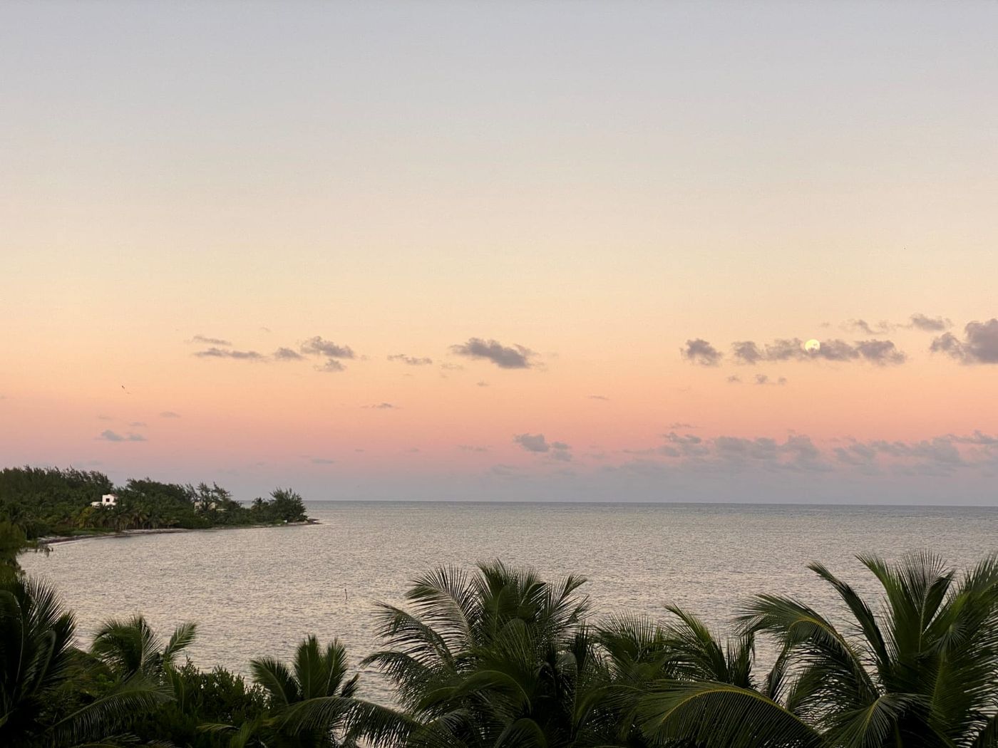 Empty beach and open Caribbean north of Mahahual, seen from Pronoia