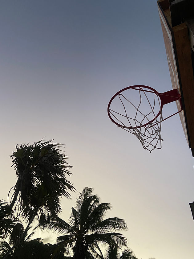 Basketball hoop at Casa Pronoia