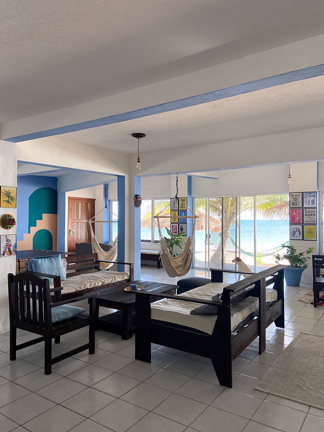 Living and dining area at Casa Pronoia