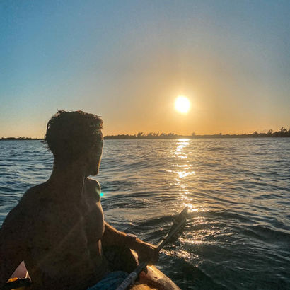 Sunset over the Caribbean at Pronoia