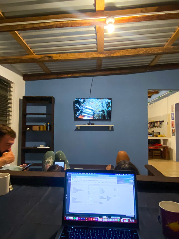 TV area at Casa Pronoia